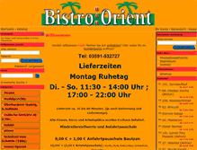 Tablet Screenshot of bistro-orient.de